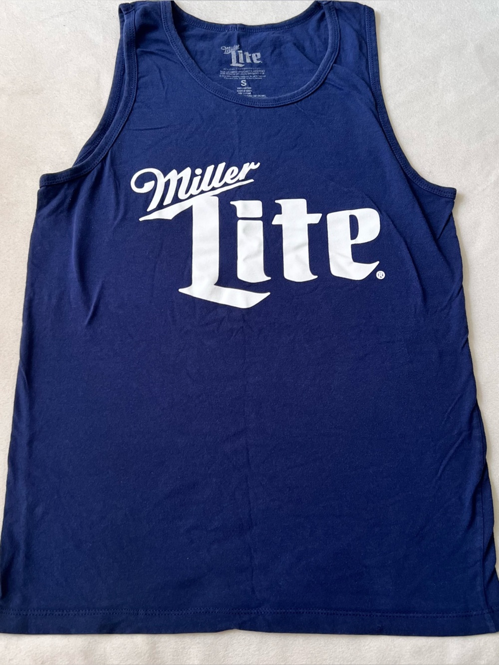 Miller Lite Navy Logo Tank Top - Men's Sleeveless Tee